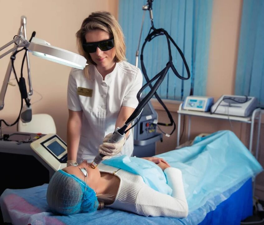 Aurpegiko gaztetzeak laser aparatuak